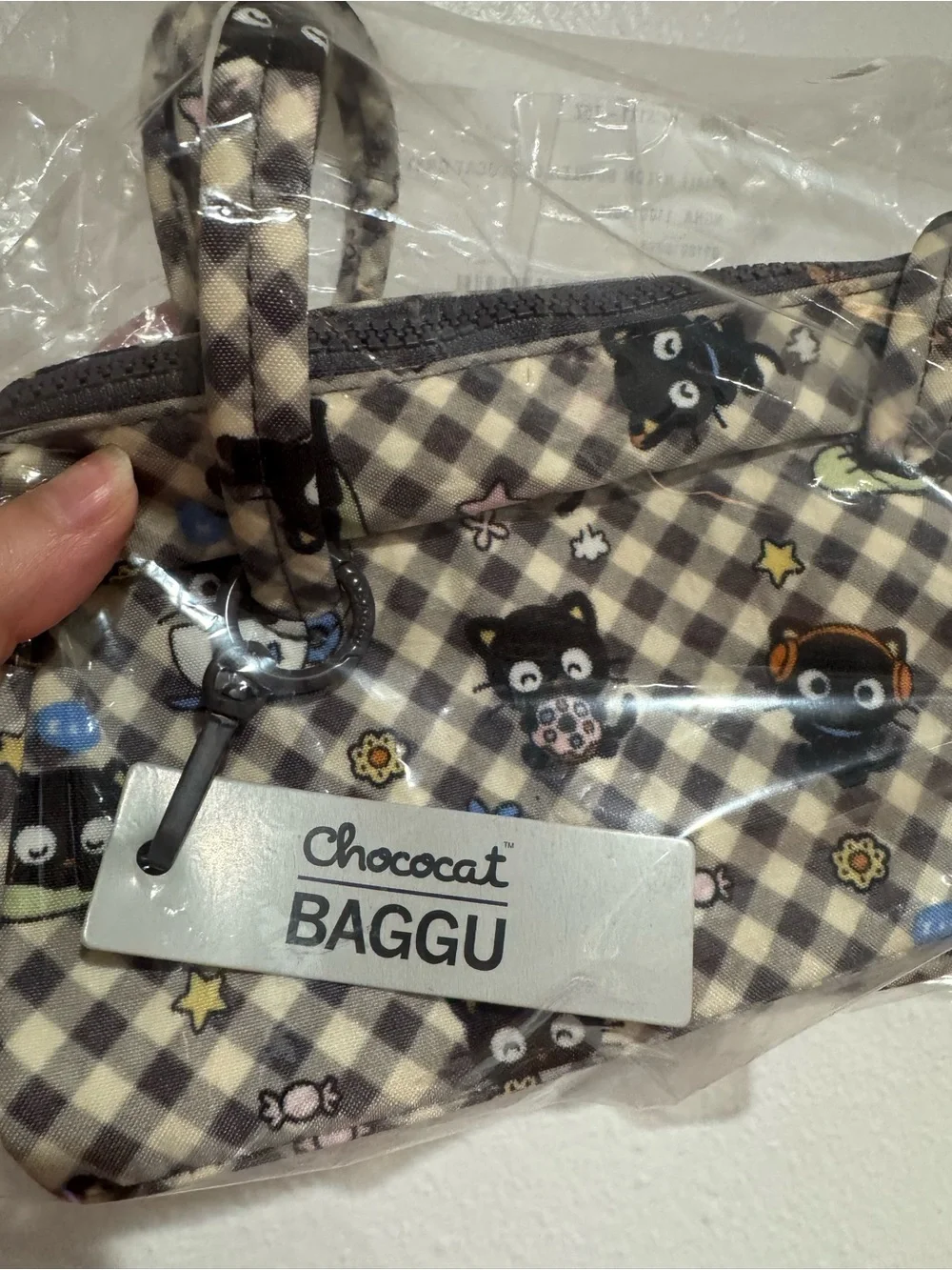 Chococat x BAGGU small nylon bowler